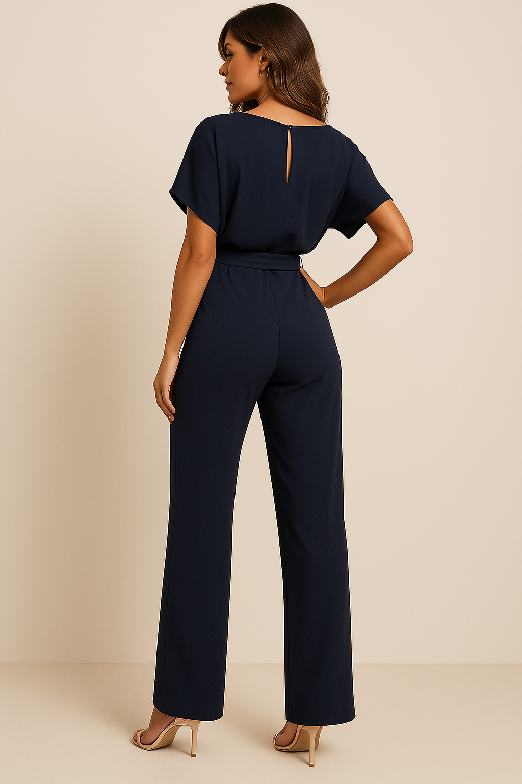 Tailored Tie-Waist Jumpsuit