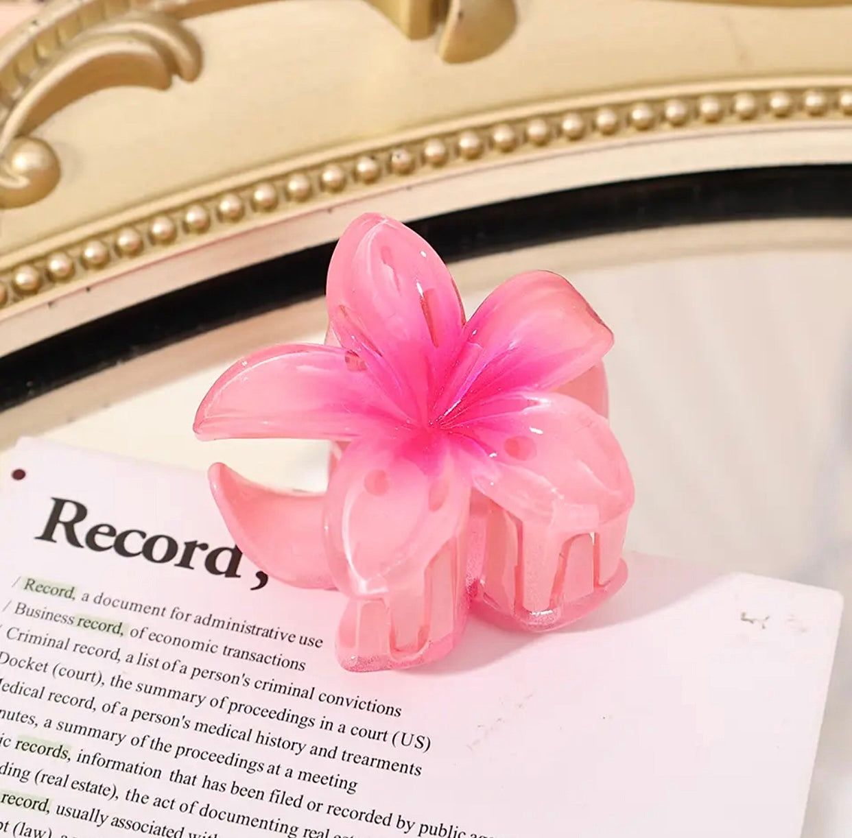 Plumeria Strong Grip Claw Clip