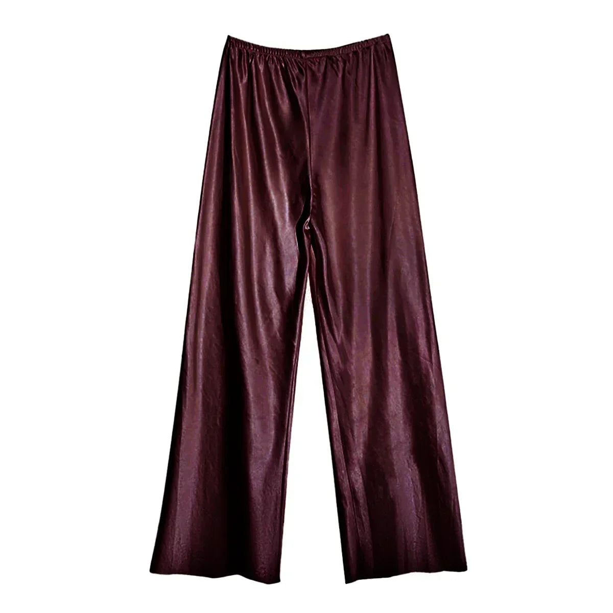 Relaxed Glossy Wide Leg Trousers