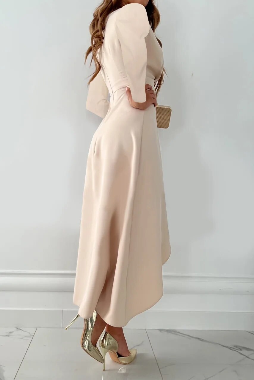 Cocktail V-Neck Midi Dress