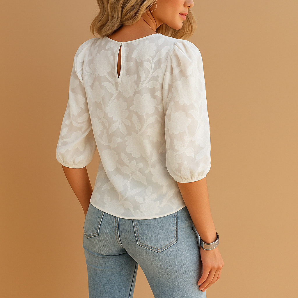 Floral Puff Sleeve Blouse