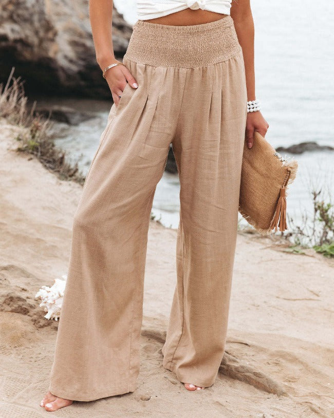 High Waist Wide Leg Trousers