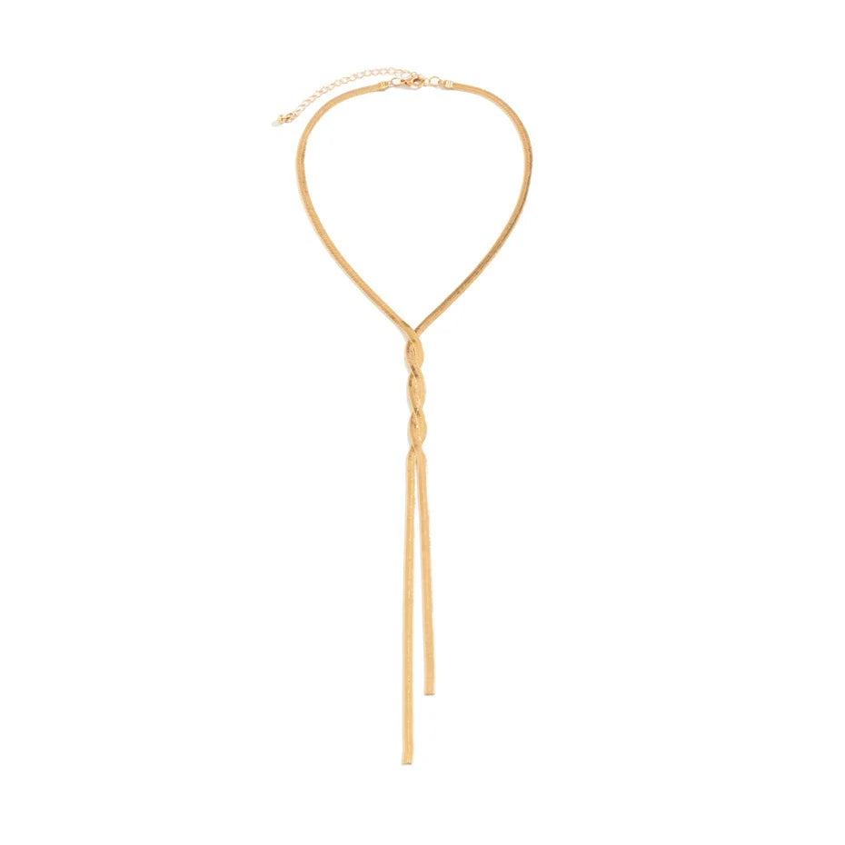 Adjustable Snake Lariat Necklace