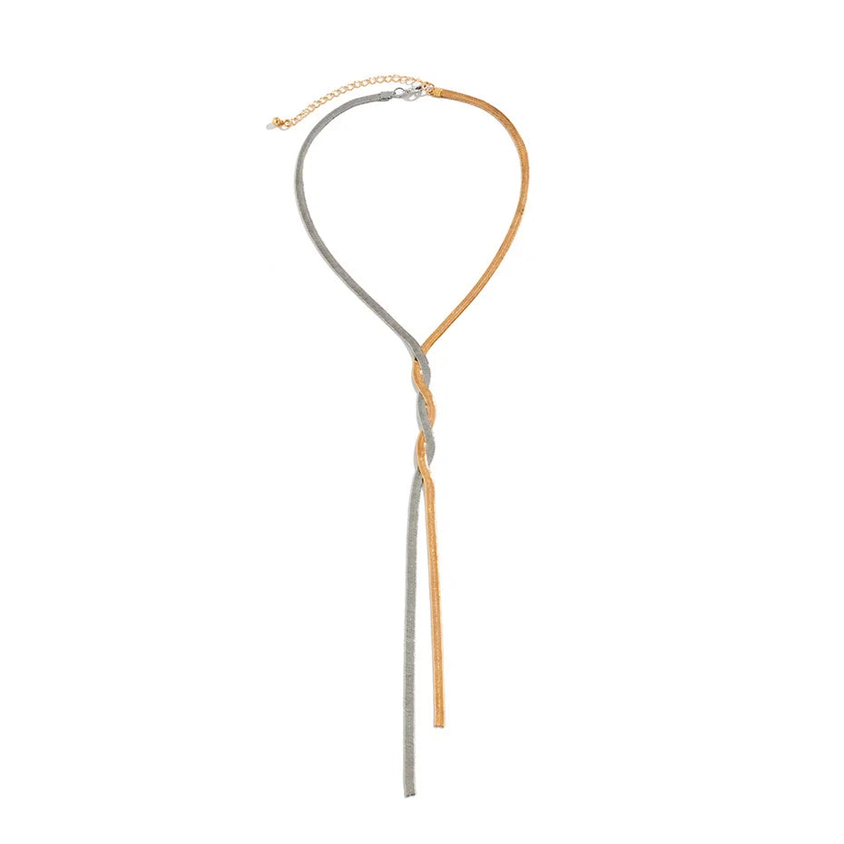 Adjustable Snake Lariat Necklace