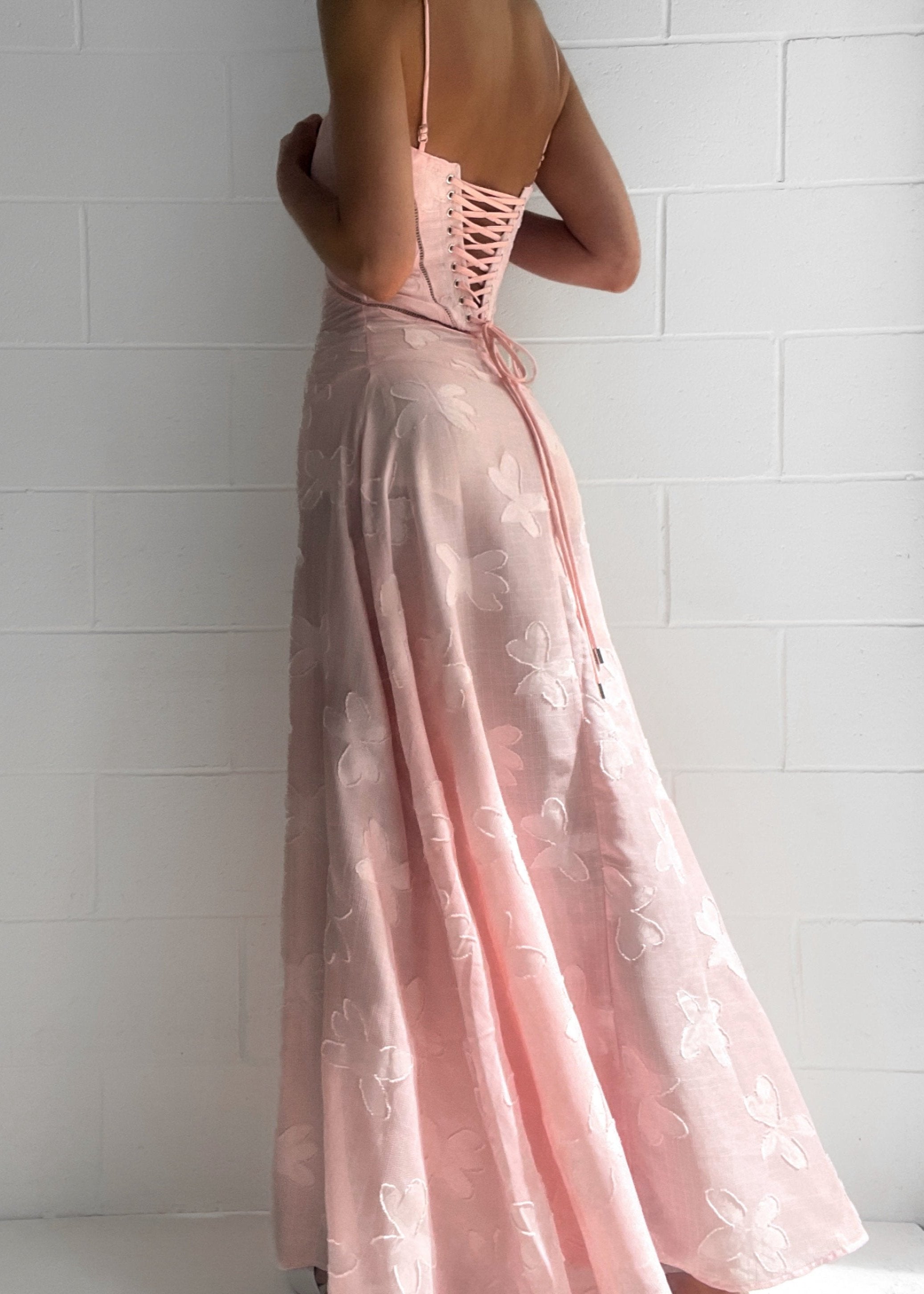 Jacquard Corset Maxi Dress