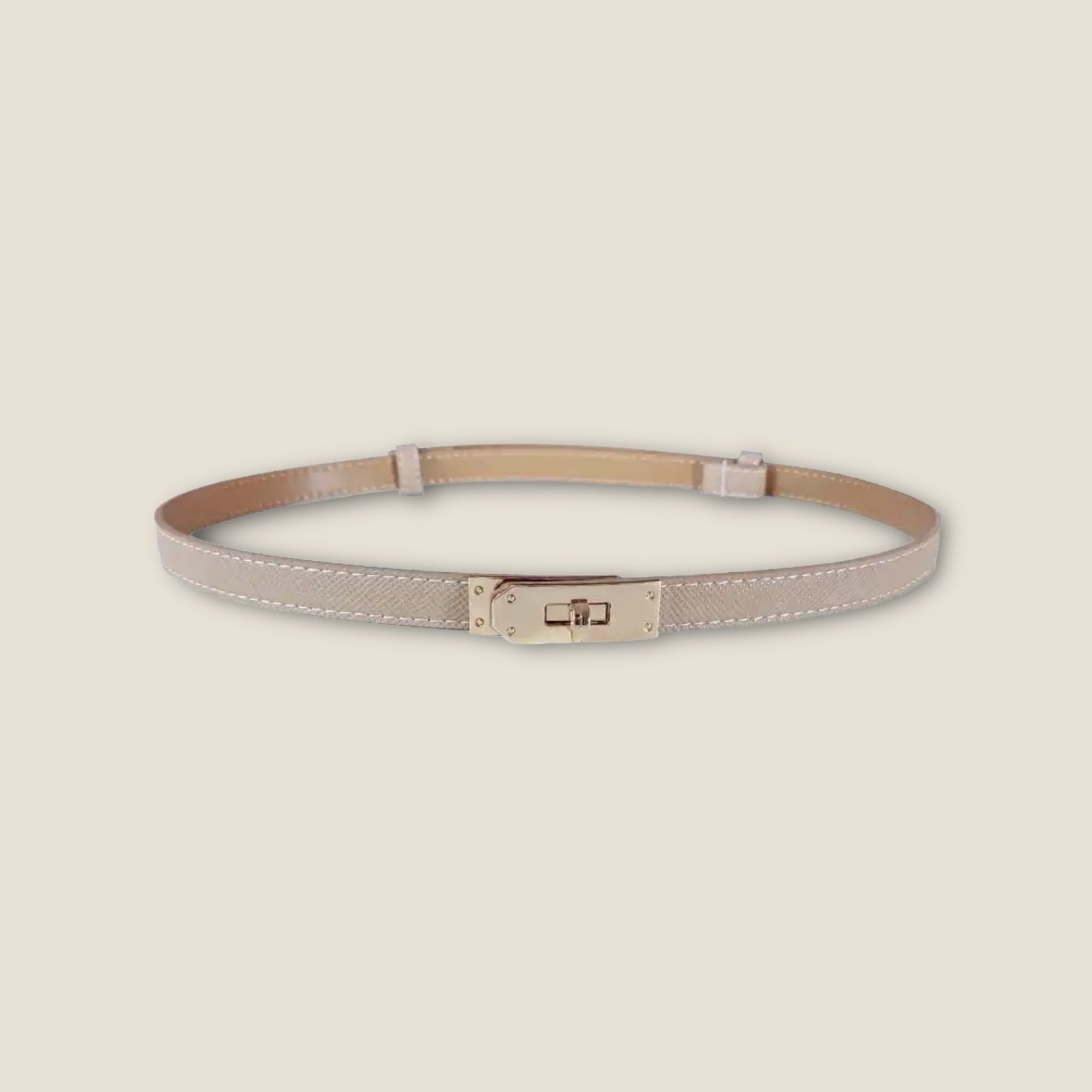 Classic Gold Turn-Lock Slim Belt