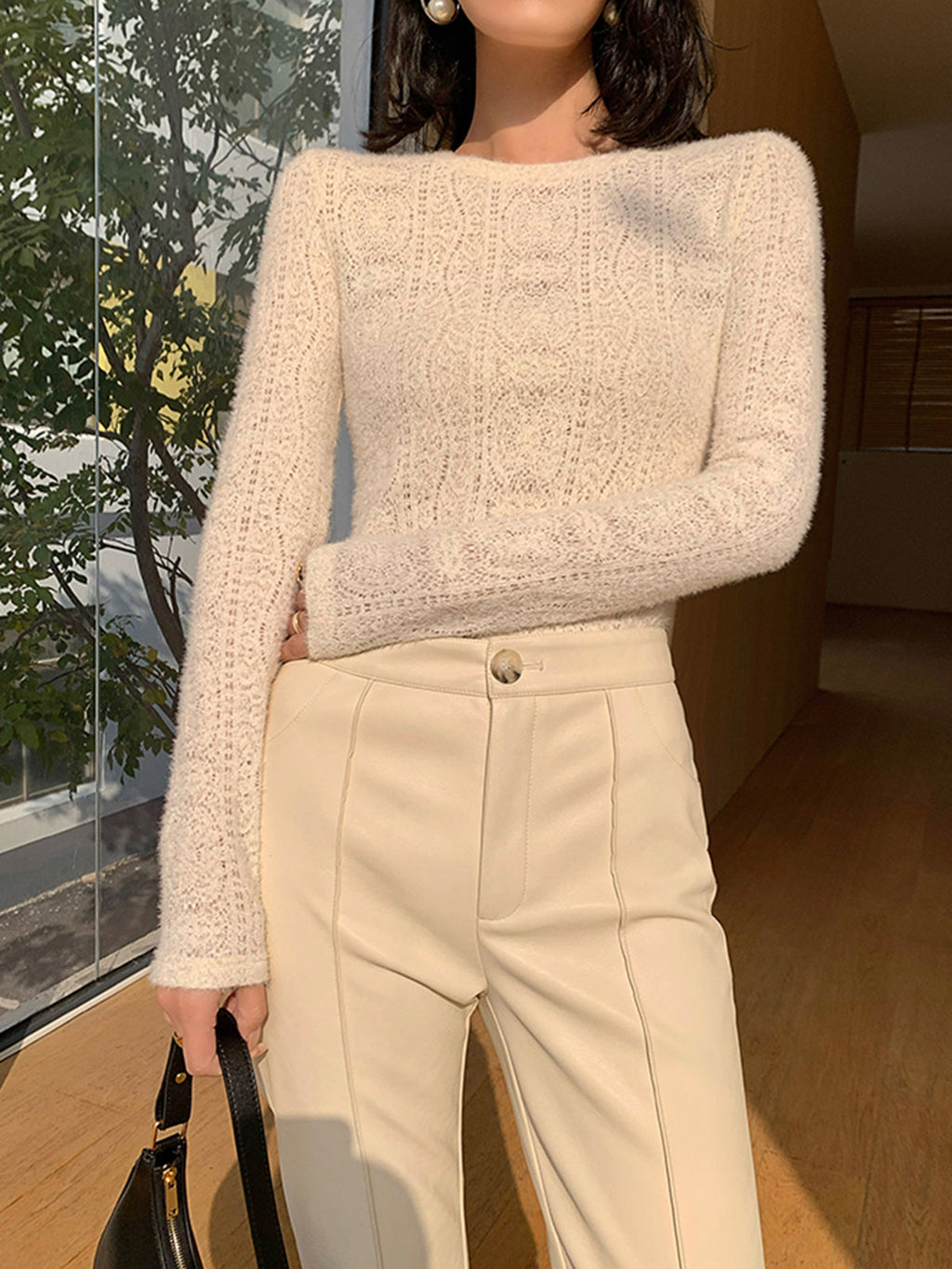 Knit Regular Fit Crew Neck Top