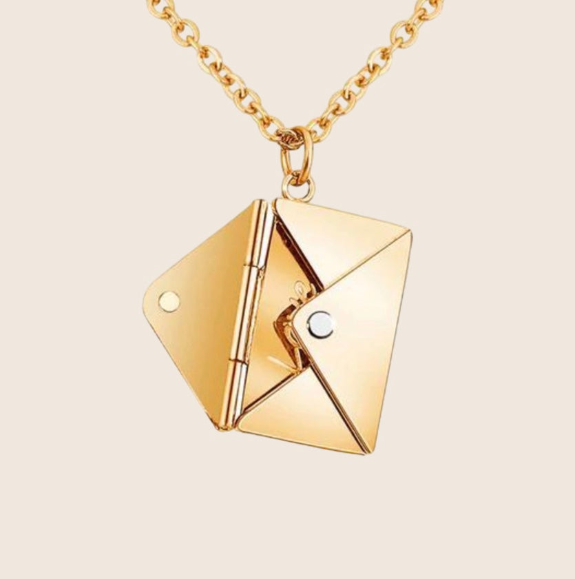 Durable Stainless Steel Love Letter Envelope Necklace