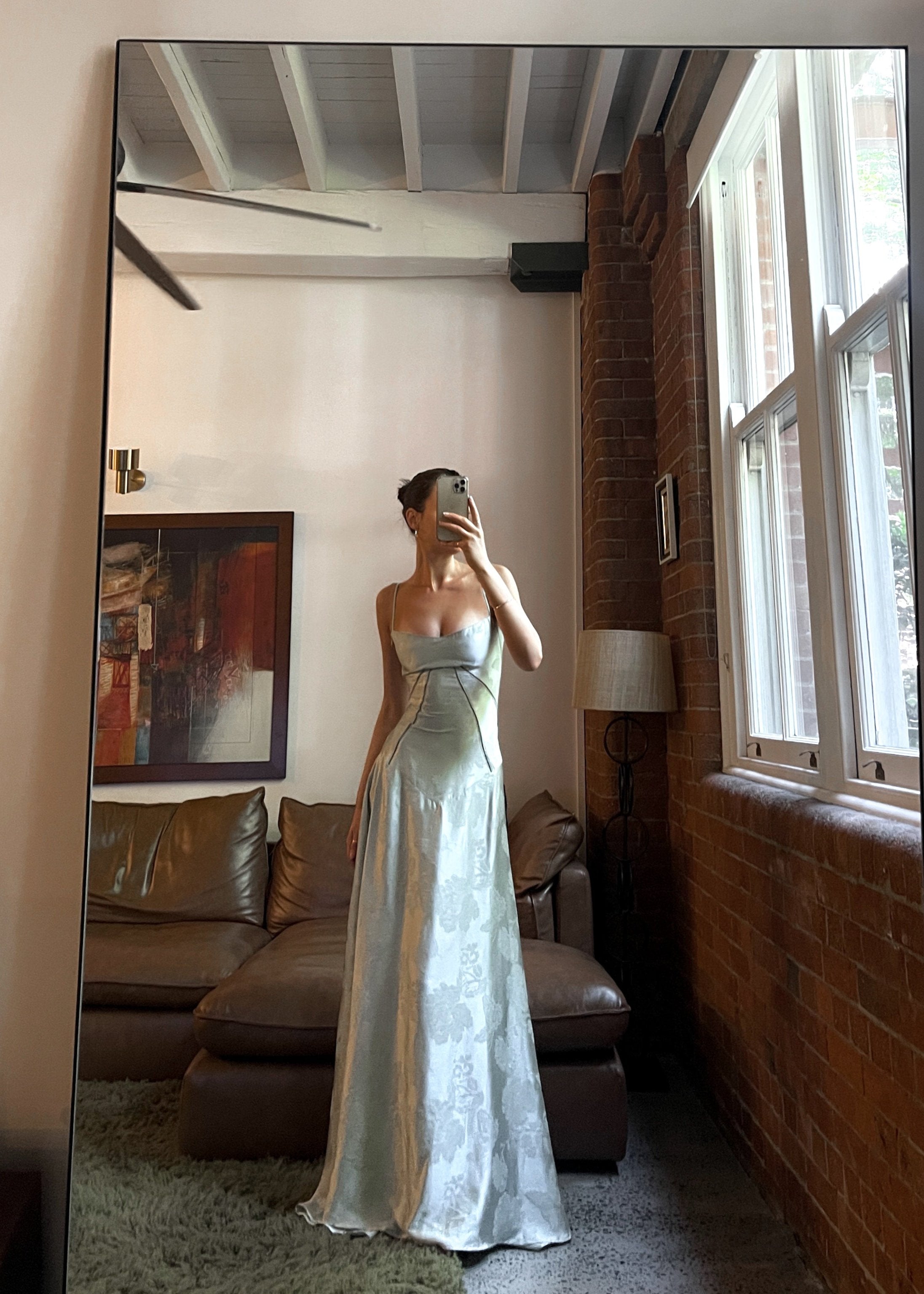 Pistachio Floral Maxi Dress