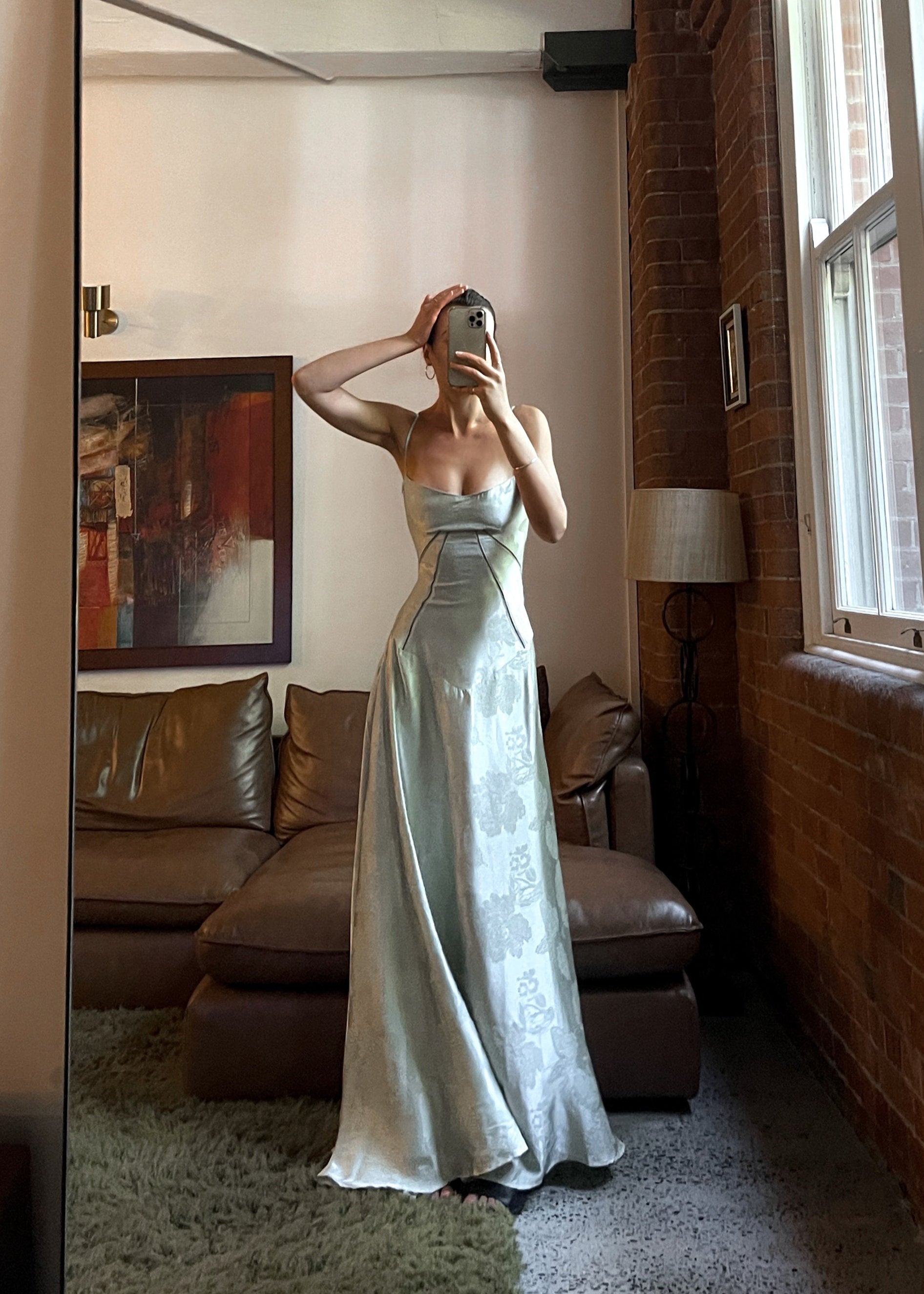 Pistachio Floral Maxi Dress