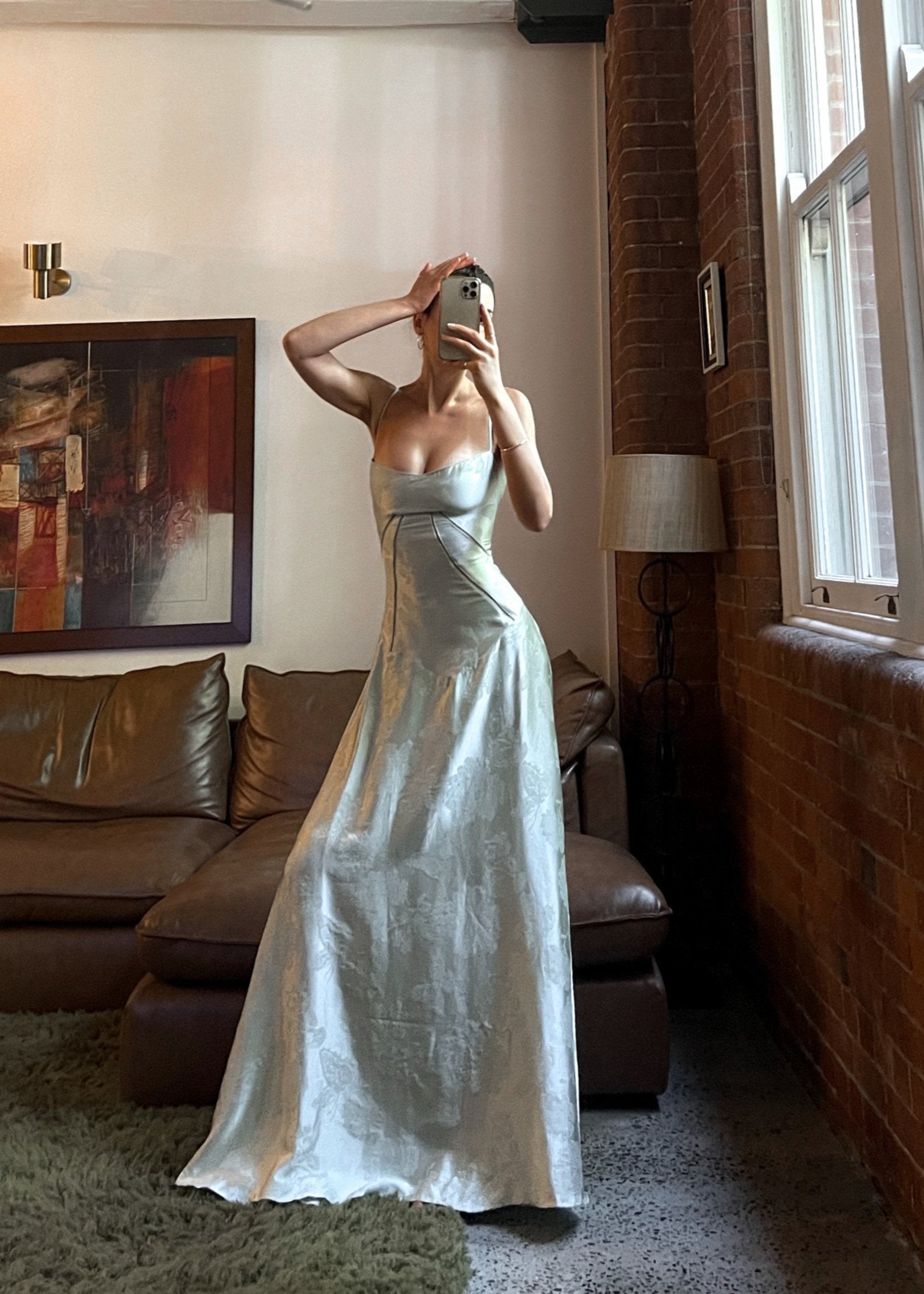 Pistachio Floral Maxi Dress
