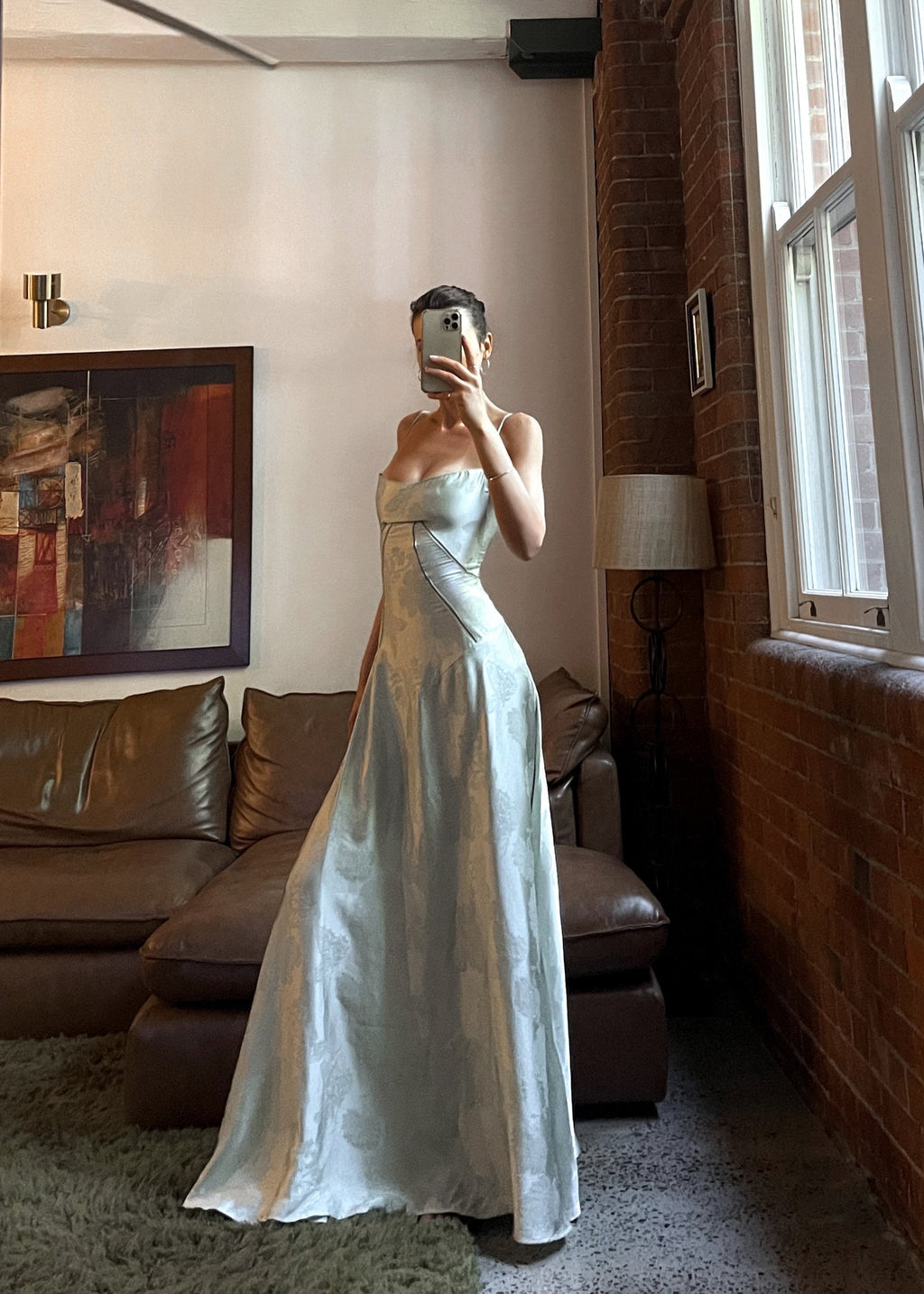 Pistachio Floral Maxi Dress