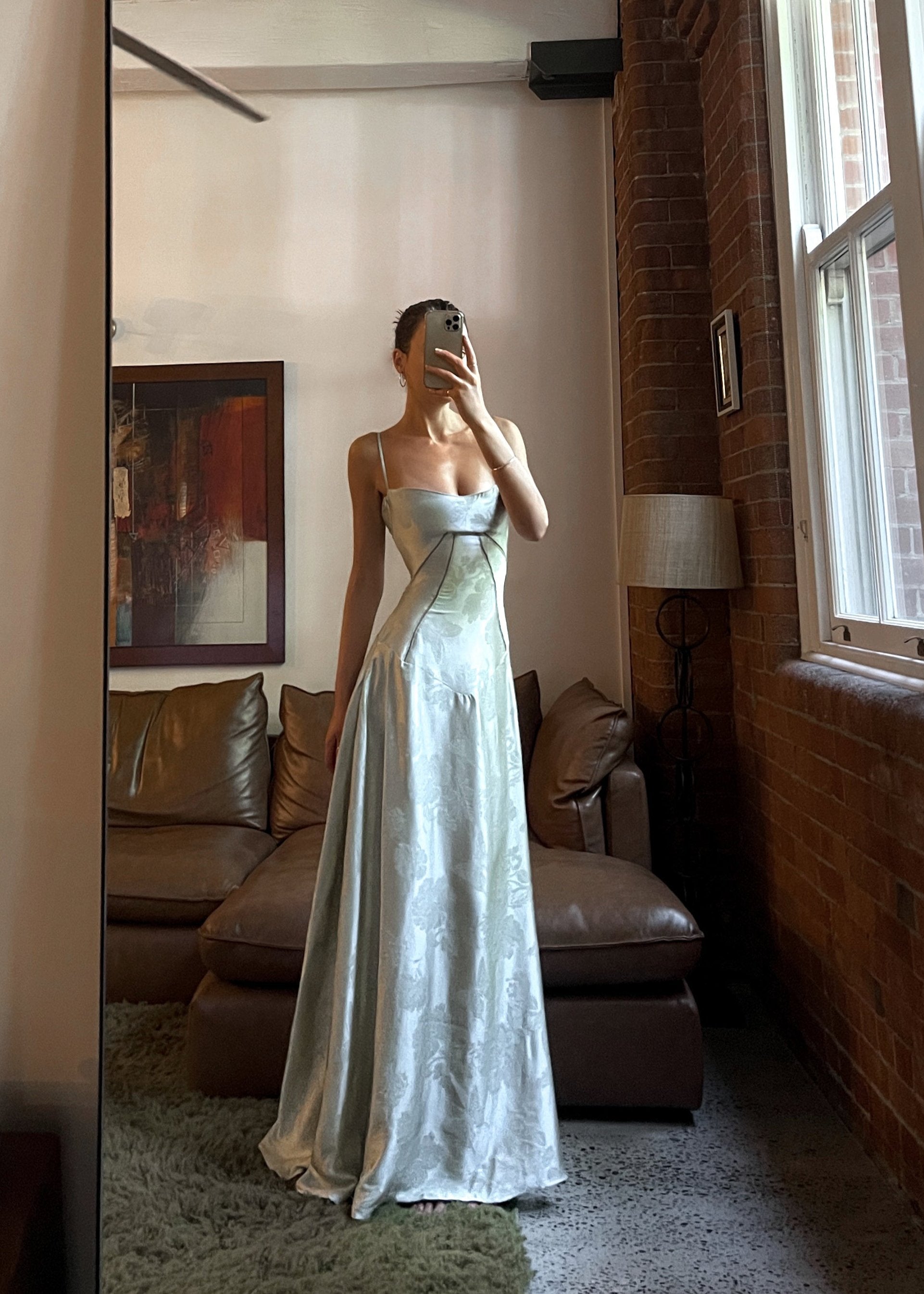 Pistachio Floral Maxi Dress
