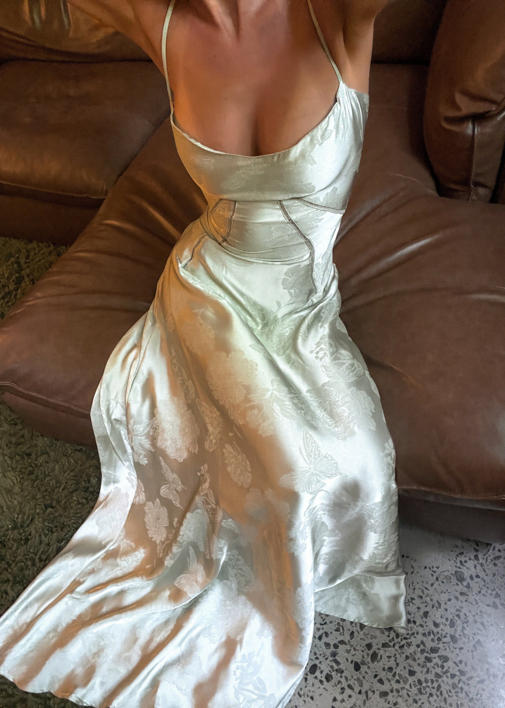 Pistachio Floral Maxi Dress