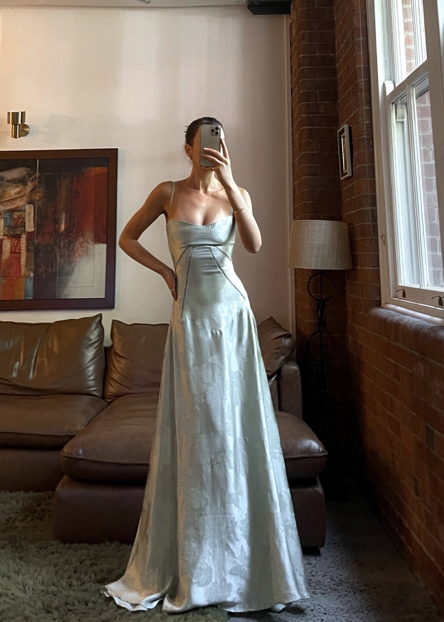 Pistachio Floral Maxi Dress