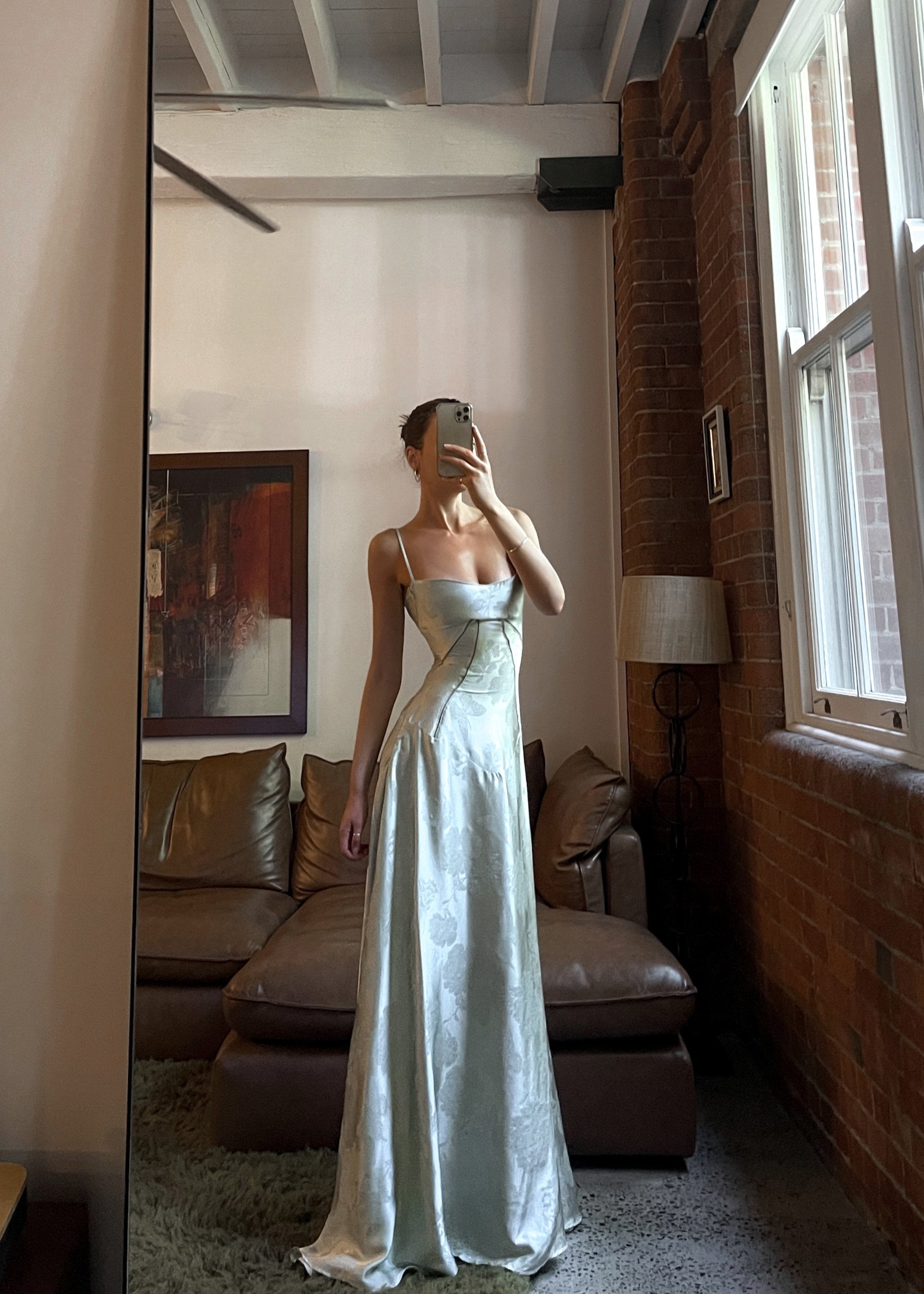 Pistachio Floral Maxi Dress