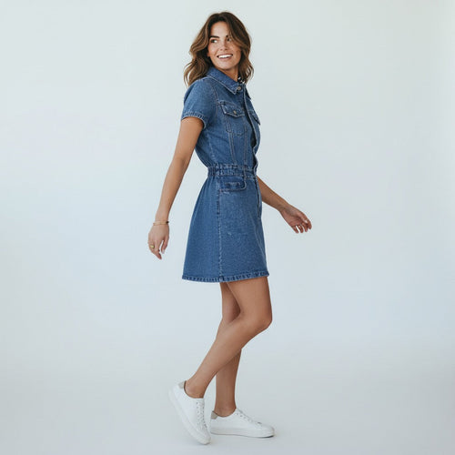 Denim Shirt Mini Dress