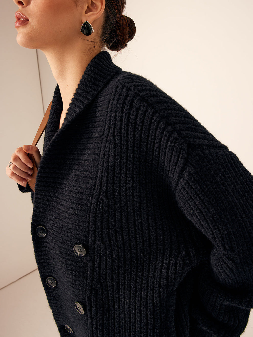 Chunky Double-Breasted Sweater