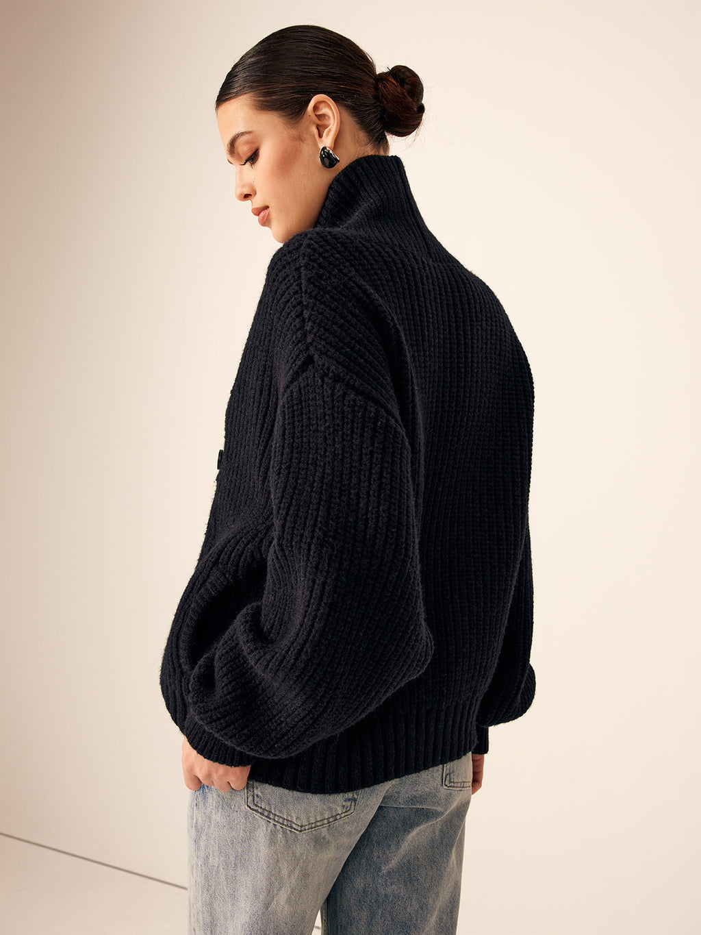 Chunky Double-Breasted Sweater