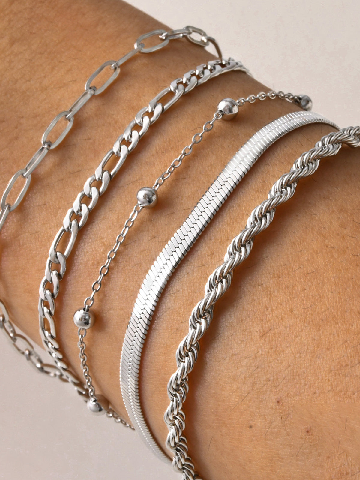 Gold Titanium Bracelet Set