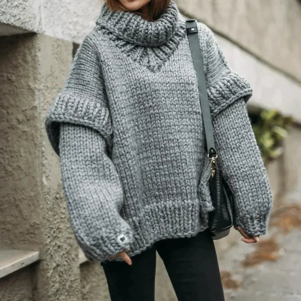 Chunky Knit Turtleneck Sweater