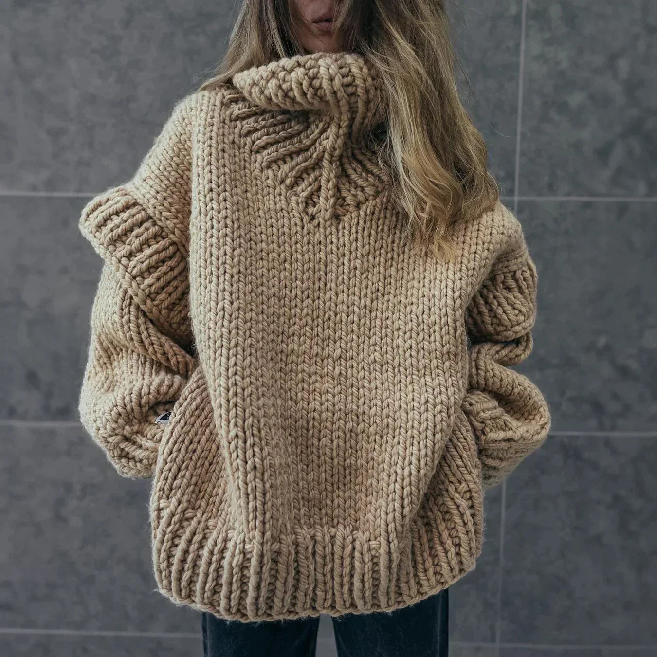 Chunky Knit Turtleneck Sweater