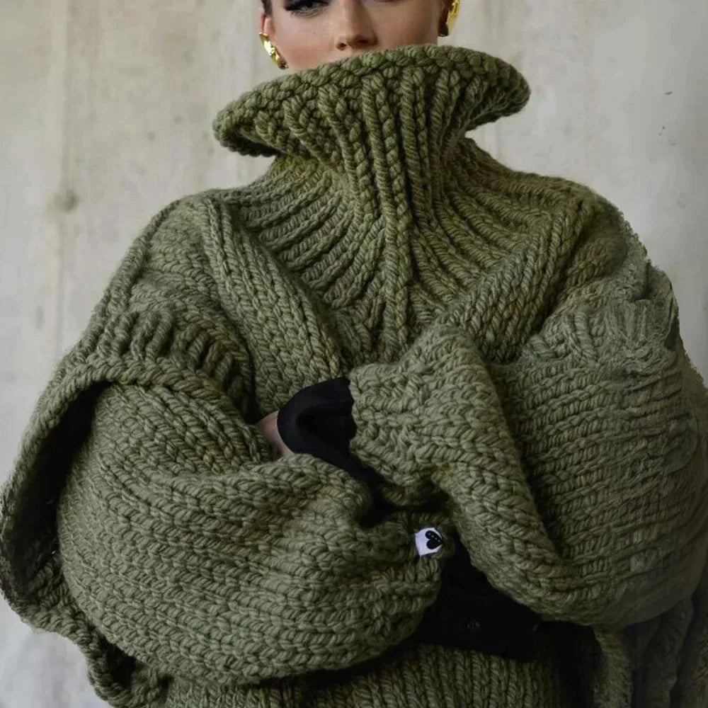 Chunky Knit Turtleneck Sweater