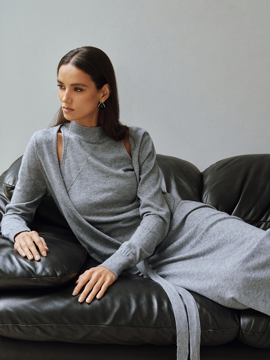 Cut-Out Knit Two Piece Set