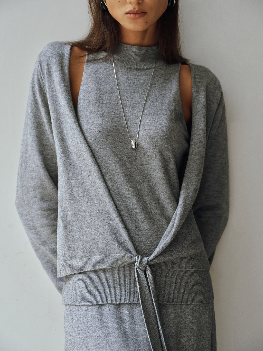 Cut-Out Knit Two Piece Set
