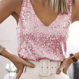 Sleeveless Sequin Top