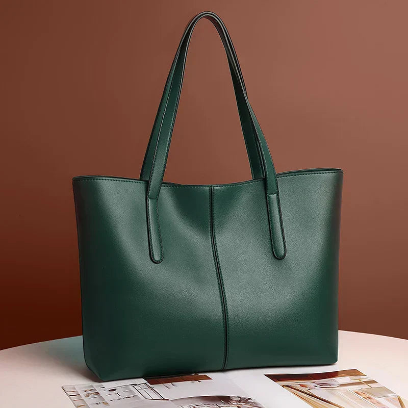 Structured Black Minimalist Shoulder Bag