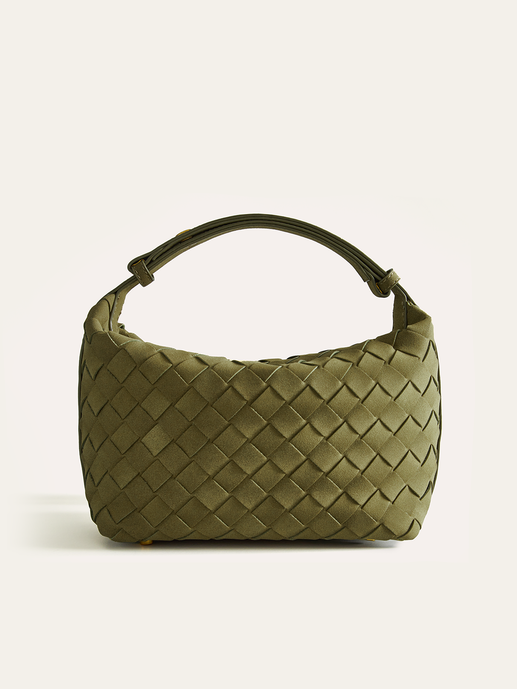 Woven Top Handle Shoulder Bag