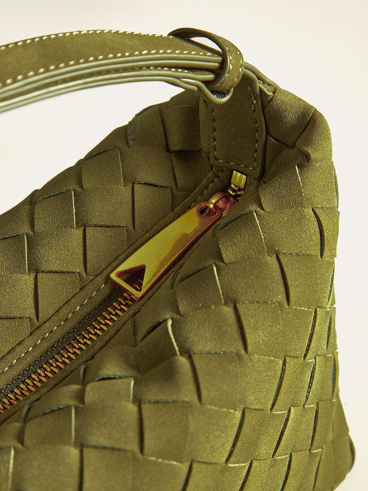 Woven Top Handle Shoulder Bag