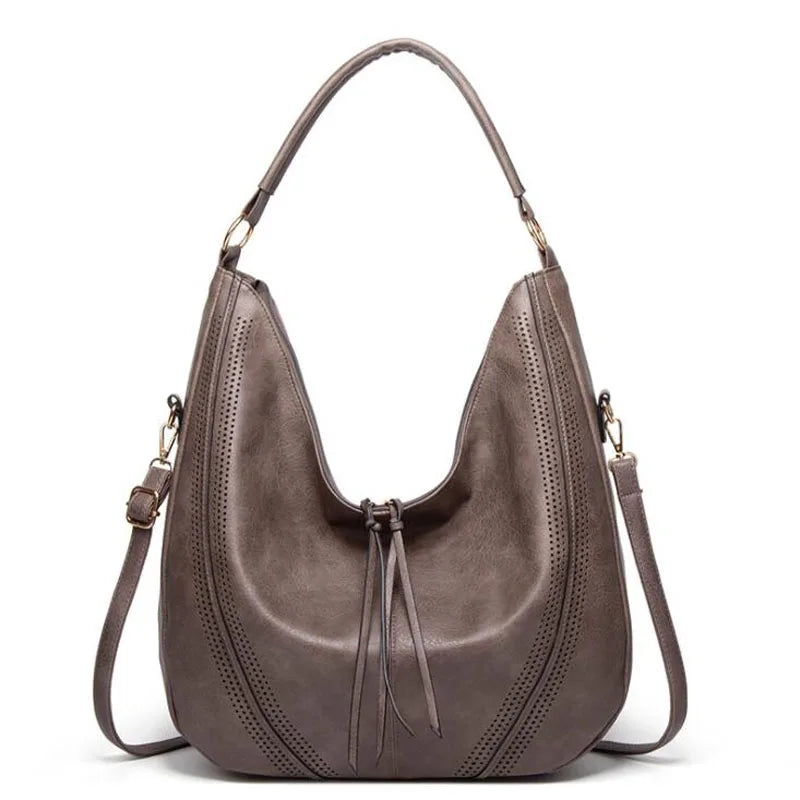 Perforated Hobo Shoulder Bag