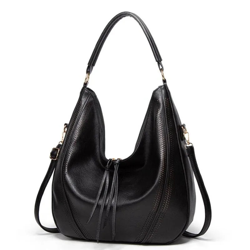 Perforated Hobo Shoulder Bag