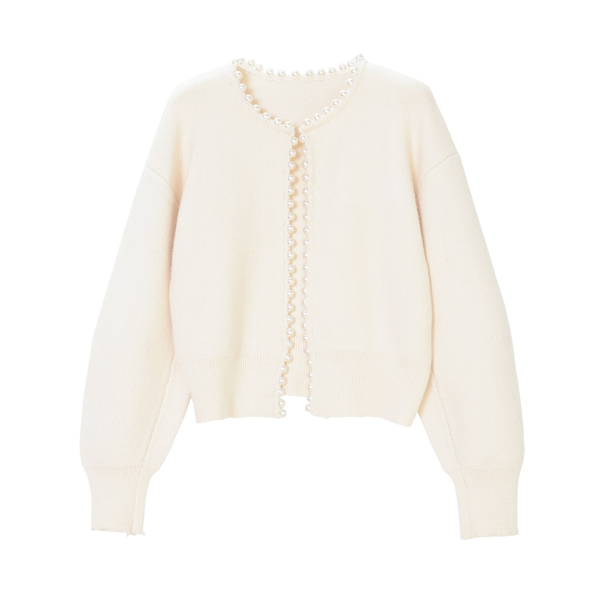 Cropped Pearl Cardigan