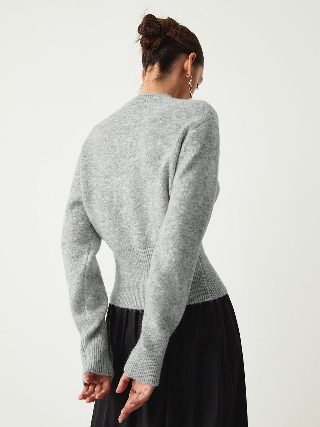 Ribbed Half-Zip Knit Sweater