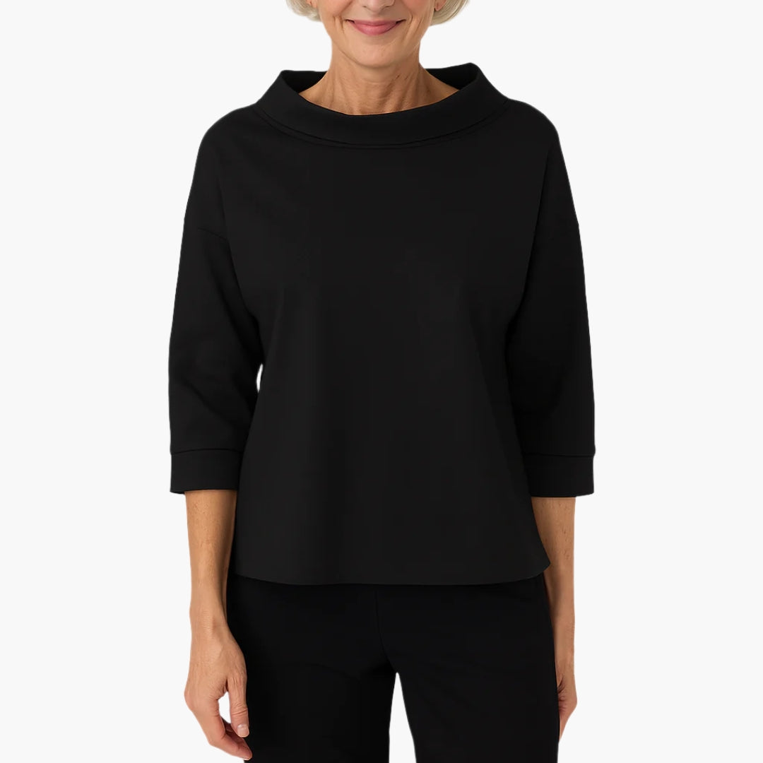 Boat Neck Relaxed Blouse