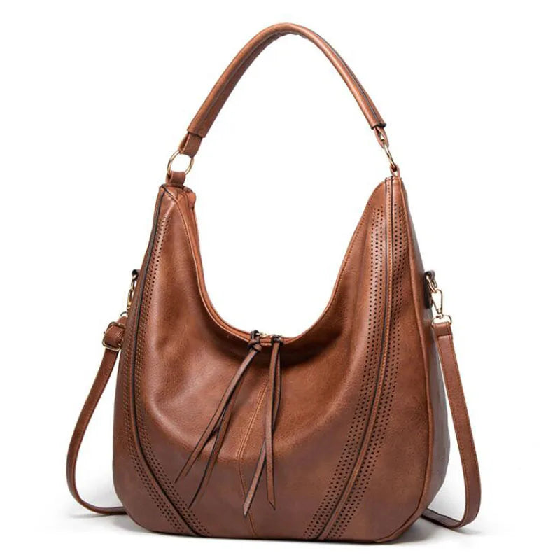 Perforated Hobo Shoulder Bag