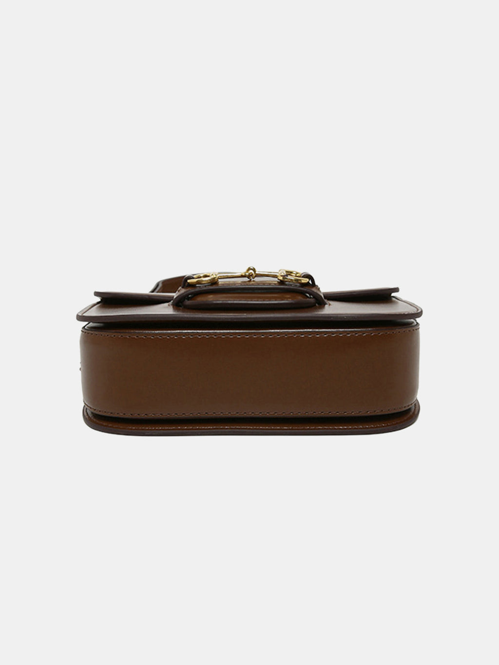 Saddle Brown Crossbody Handbag Gold Hardware