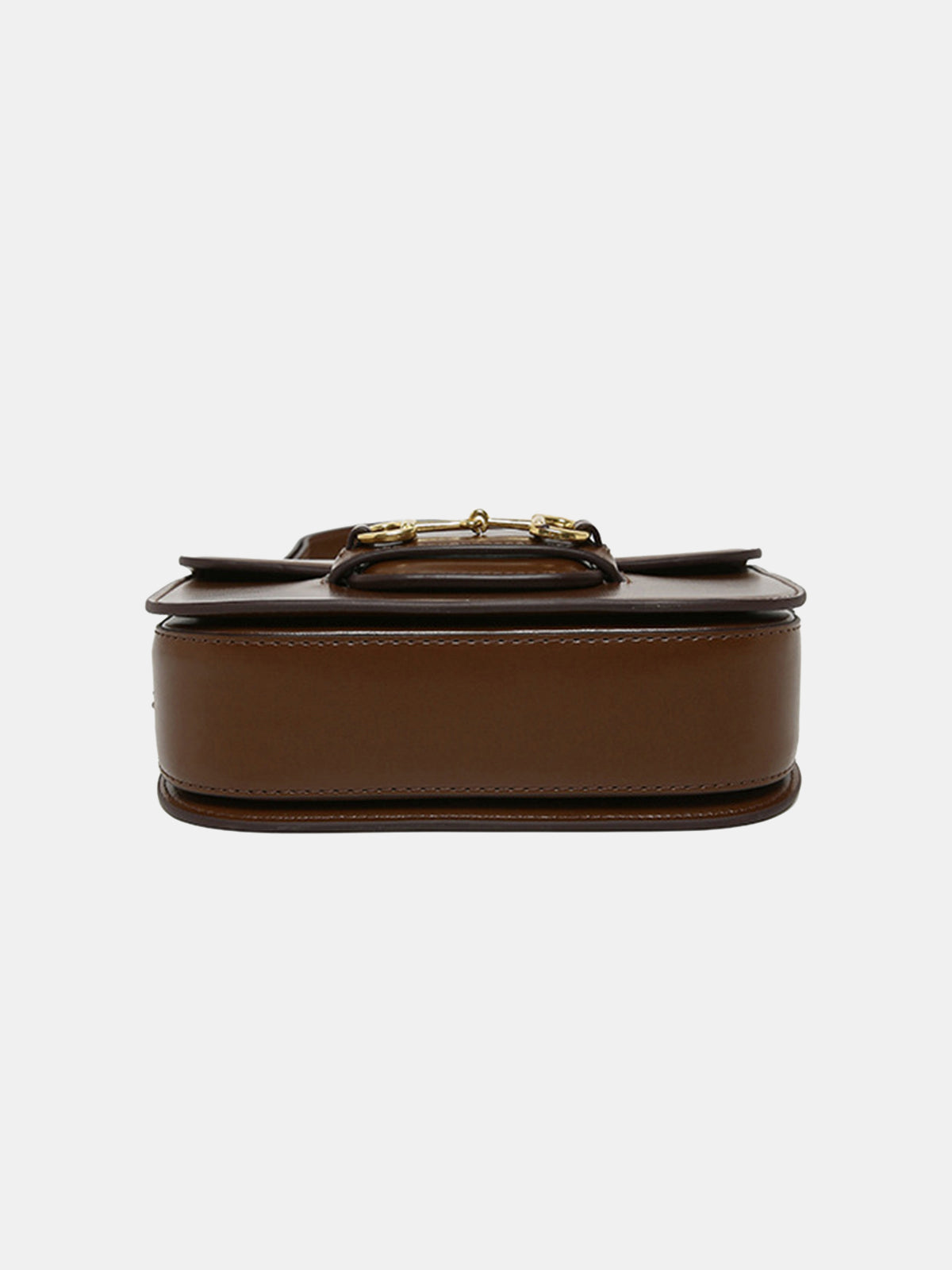 Saddle Brown Crossbody Handbag Gold Hardware