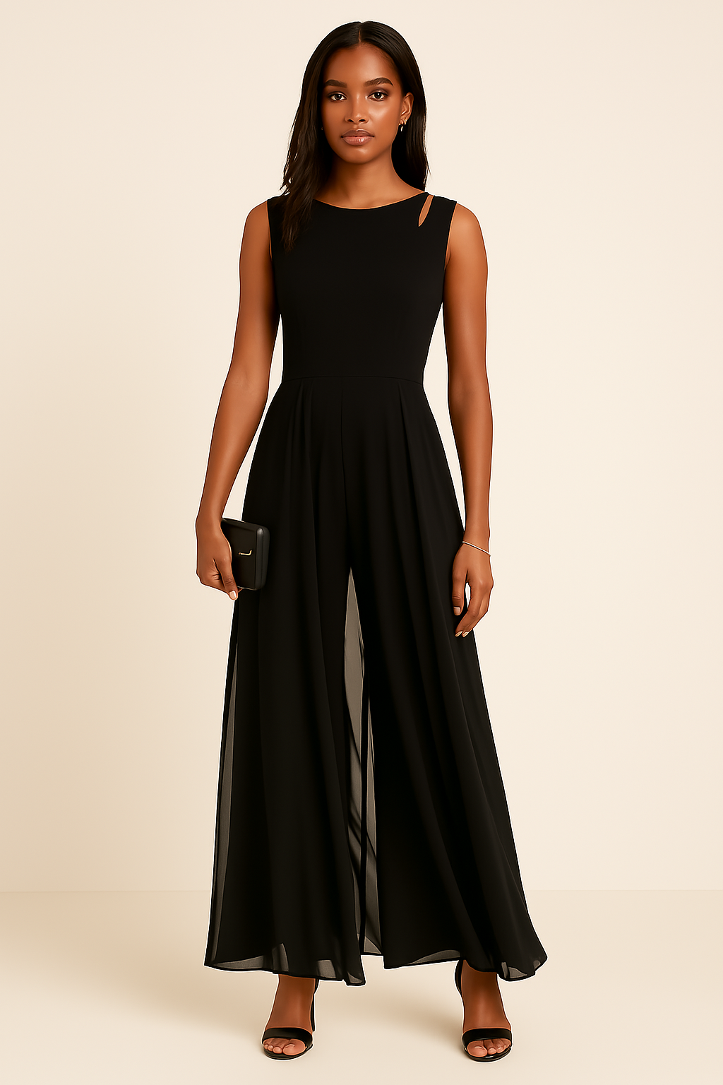 Sleeveless Wide Leg Jumpsuit