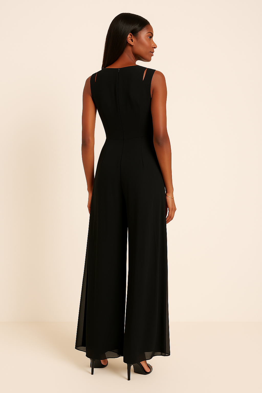 Sleeveless Wide Leg Jumpsuit