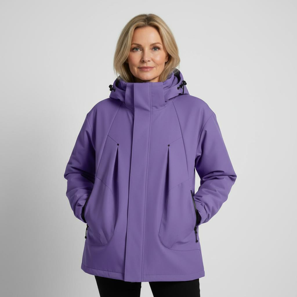 Rainproof Mid-Length Hooded Jacket