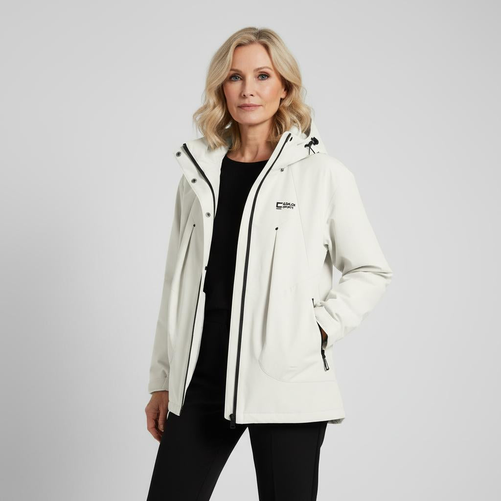 Rainproof Mid-Length Hooded Jacket