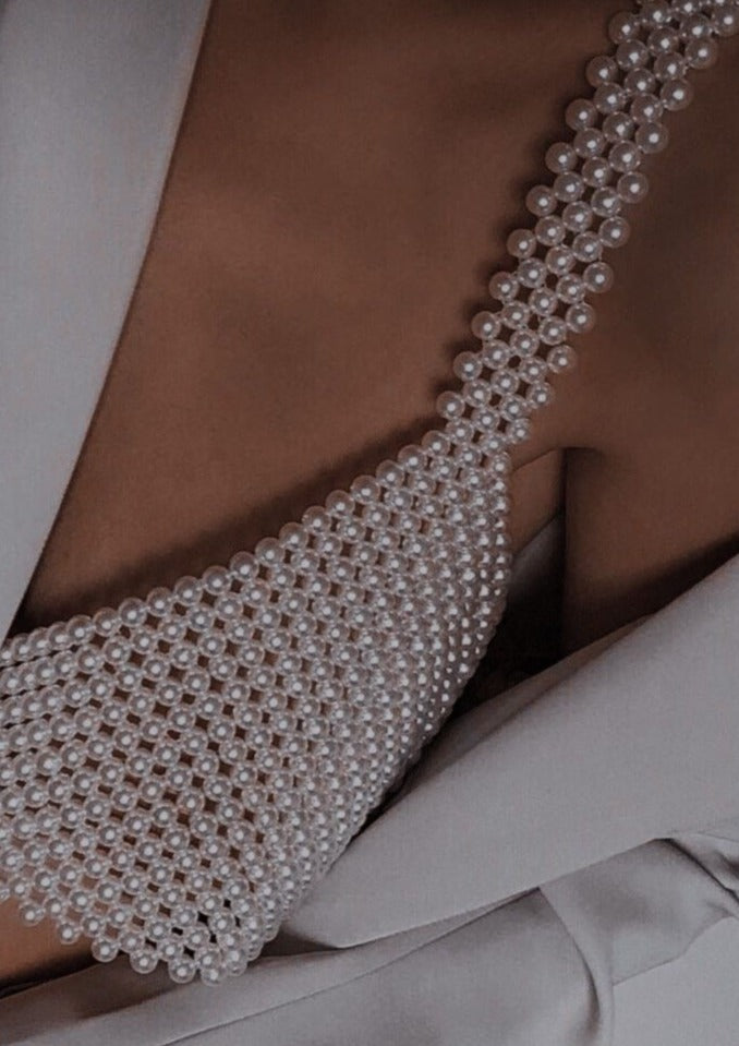 Statement Pearl Cropped Top