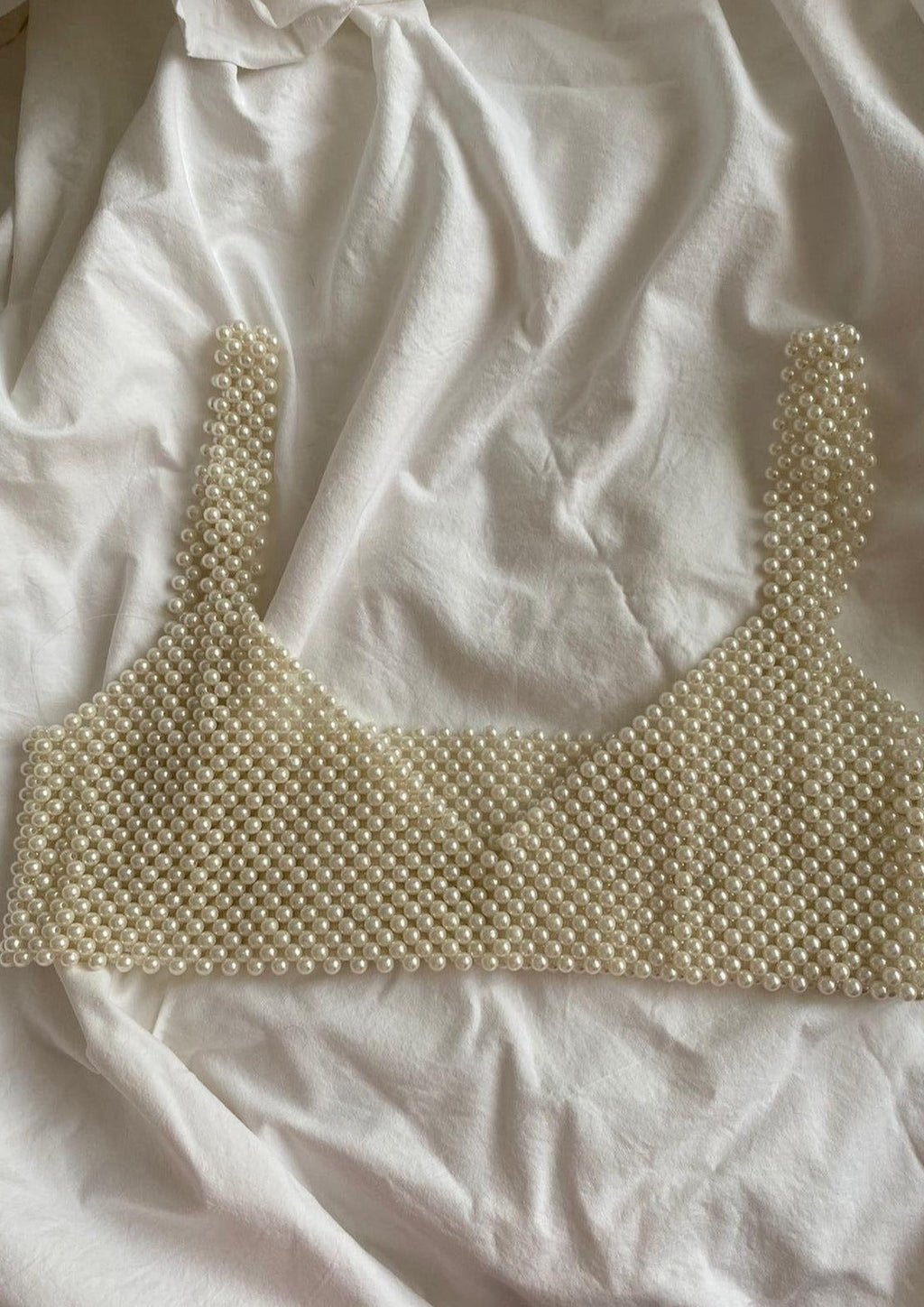 Statement Pearl Cropped Top