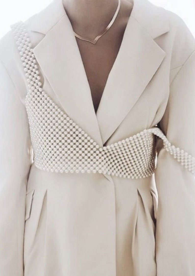 Statement Pearl Cropped Top