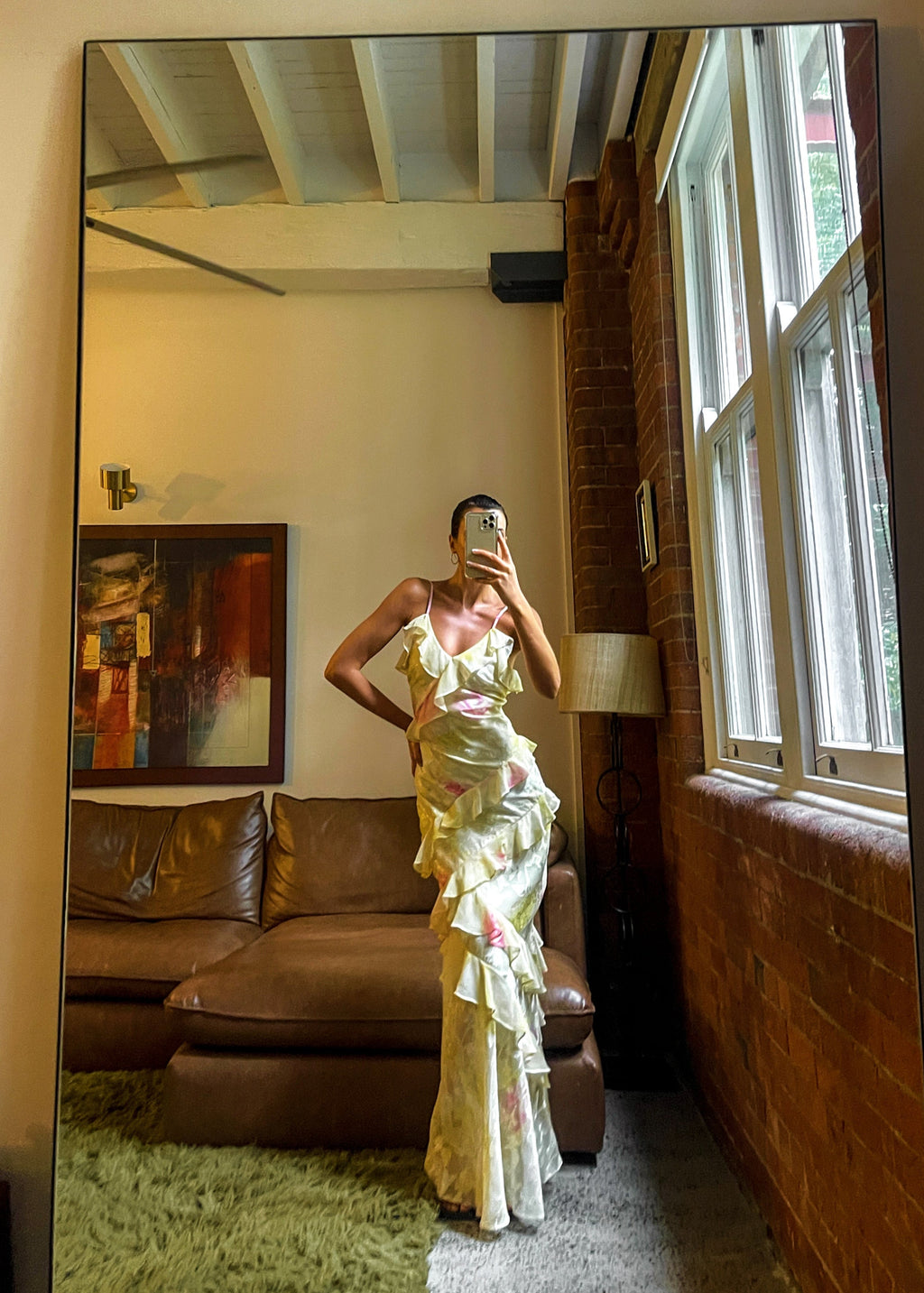 Floral Ruched Maxi Dress