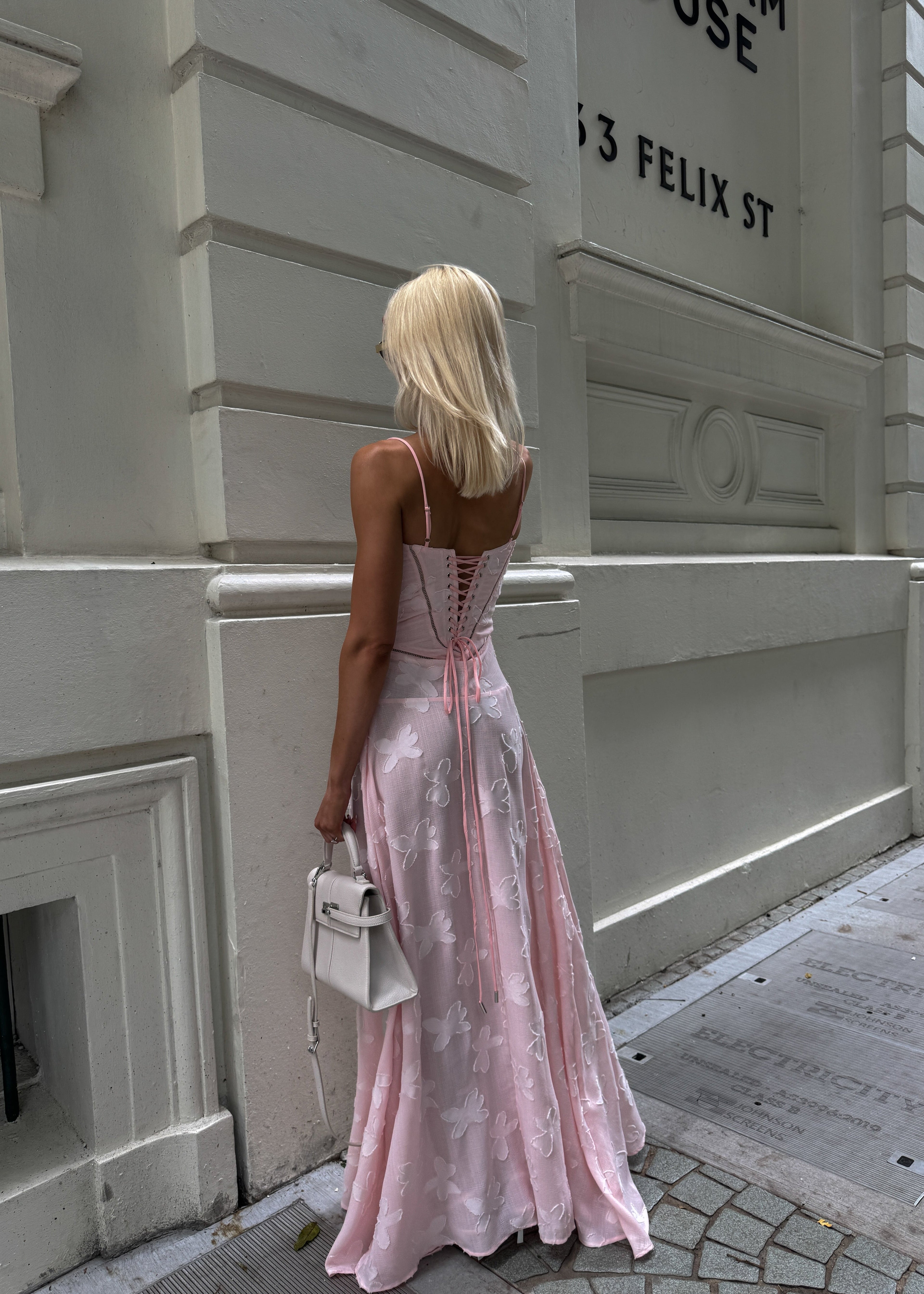 Jacquard Corset Maxi Dress